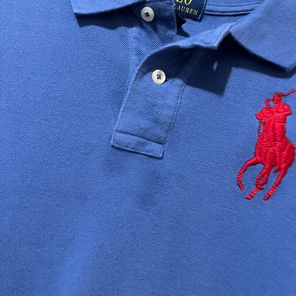 Polo Ralph Lauren Boys Polo Shirt Size 10-12 M Short Sleeves Embroidered Pony - Picture 4 of 5